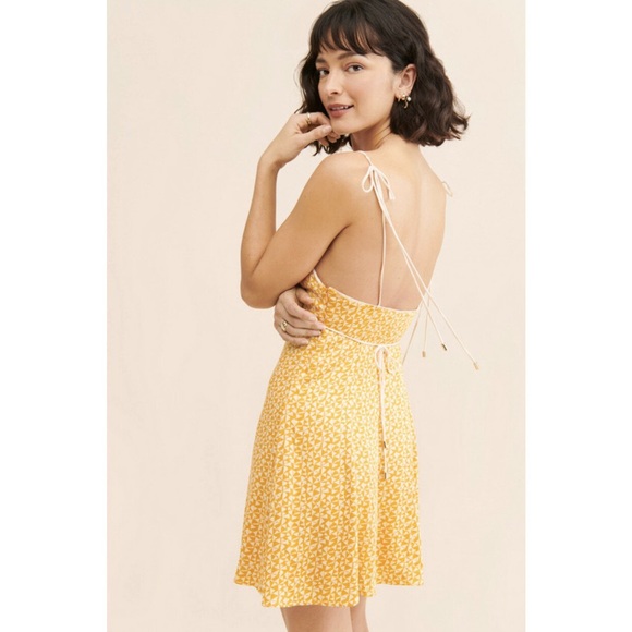 Free People Kai Mini Dress Yellow - Picture 2 of 3
